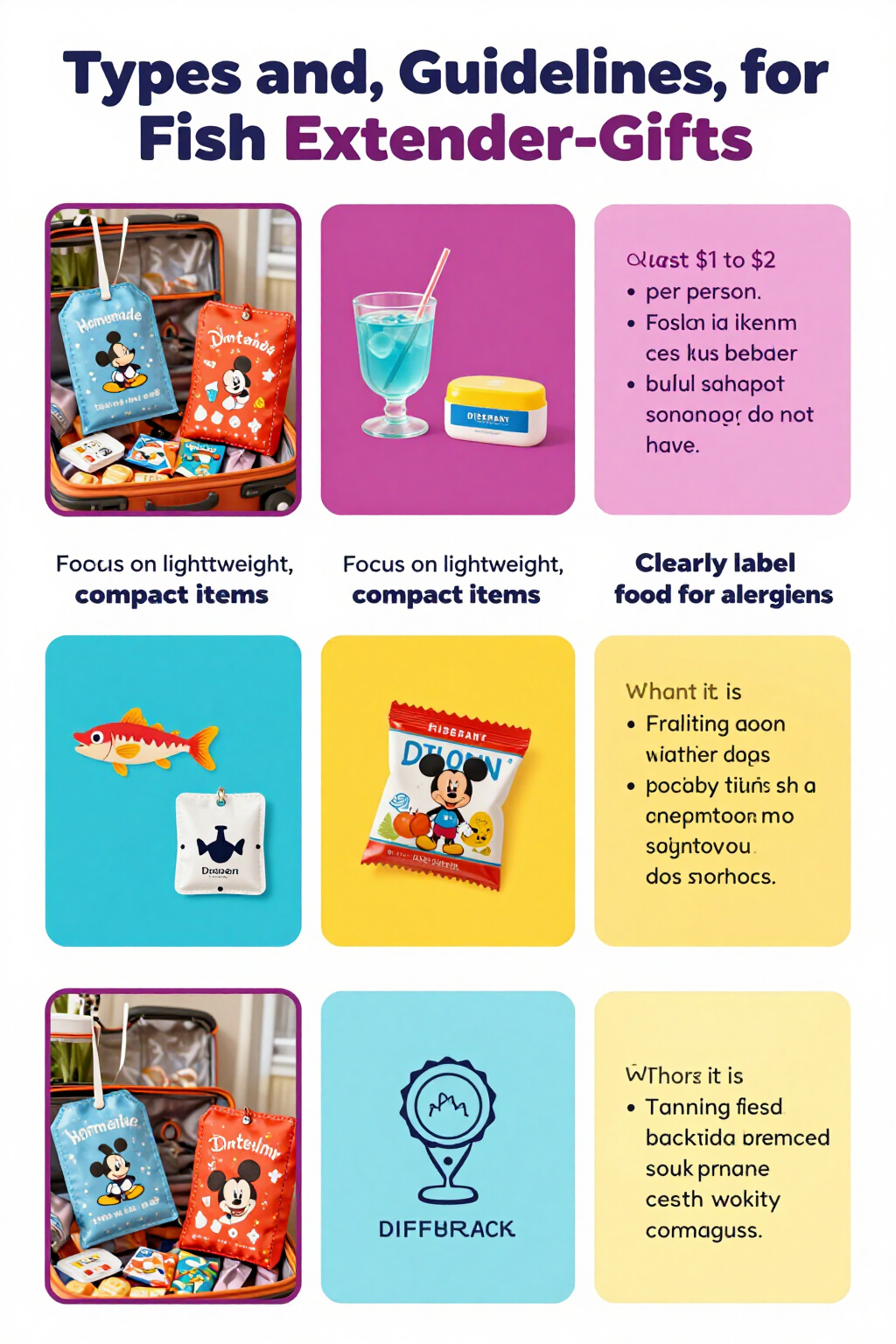 Guidelines for types of gifts in a fish extender exchange.