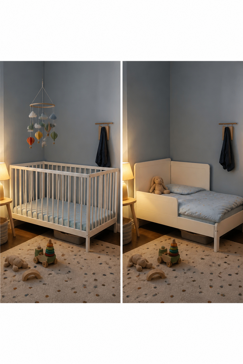 10 IKEA Nursery Ideas for Small Spaces and Tight Budgets (2026) 2 A Gulliver crib displayed in toddler bed configuration.