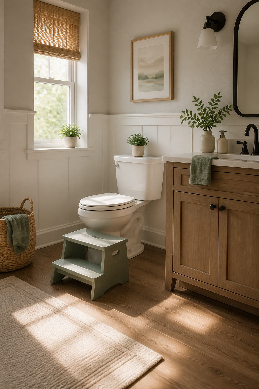 Potty Training Essentials: Gear, Tips and Supplies (2026) 3 A two-step stool designed for toddlers to access the toilet.