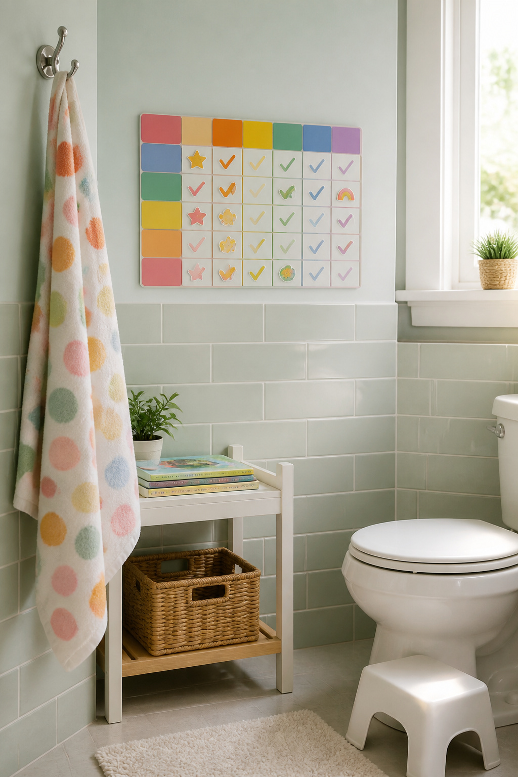 Printable Potty Charts: Types, Rewards and Setup Guide (2026) 5 A well-organized weekly progress potty chart with stickers.