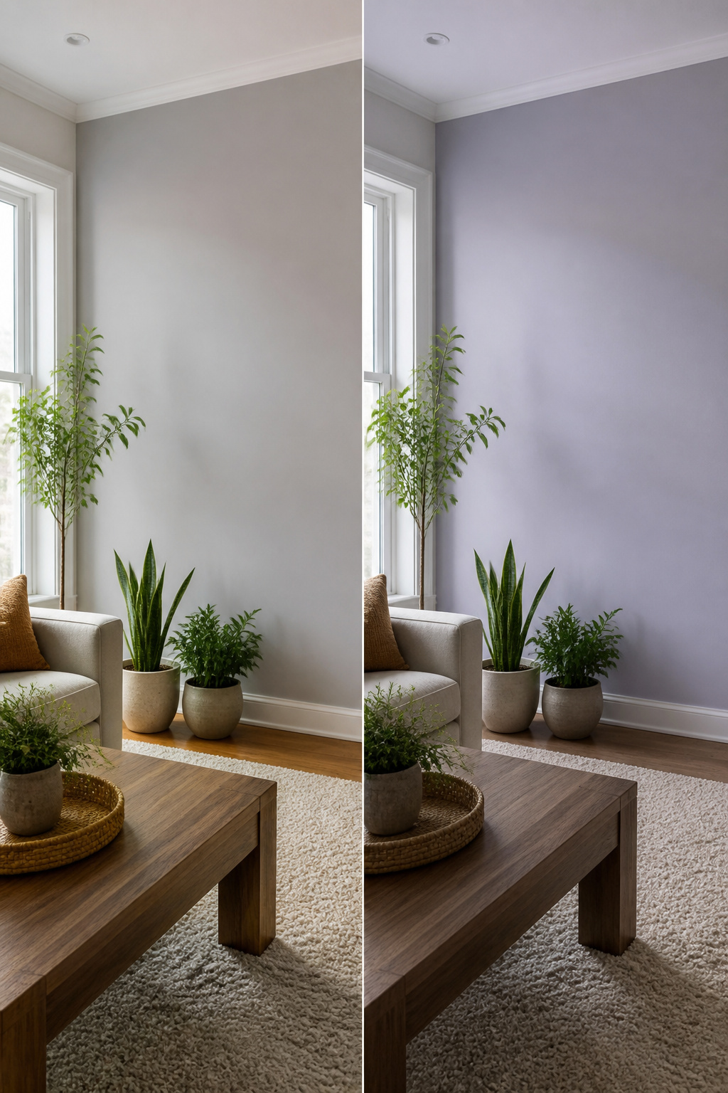 A photograph illustrating the soft appearance of Grayish SW 6001.