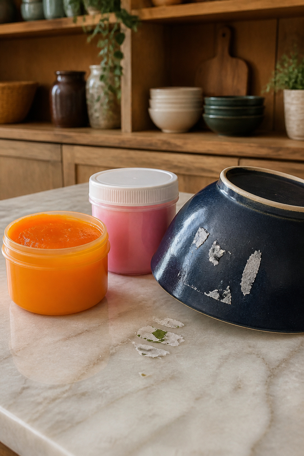 How to Remove Sticker Residue: 7 Methods for Any Surface (2026) 7 Containers of Goo Gone and The Pink Stuff on a polished countertop.