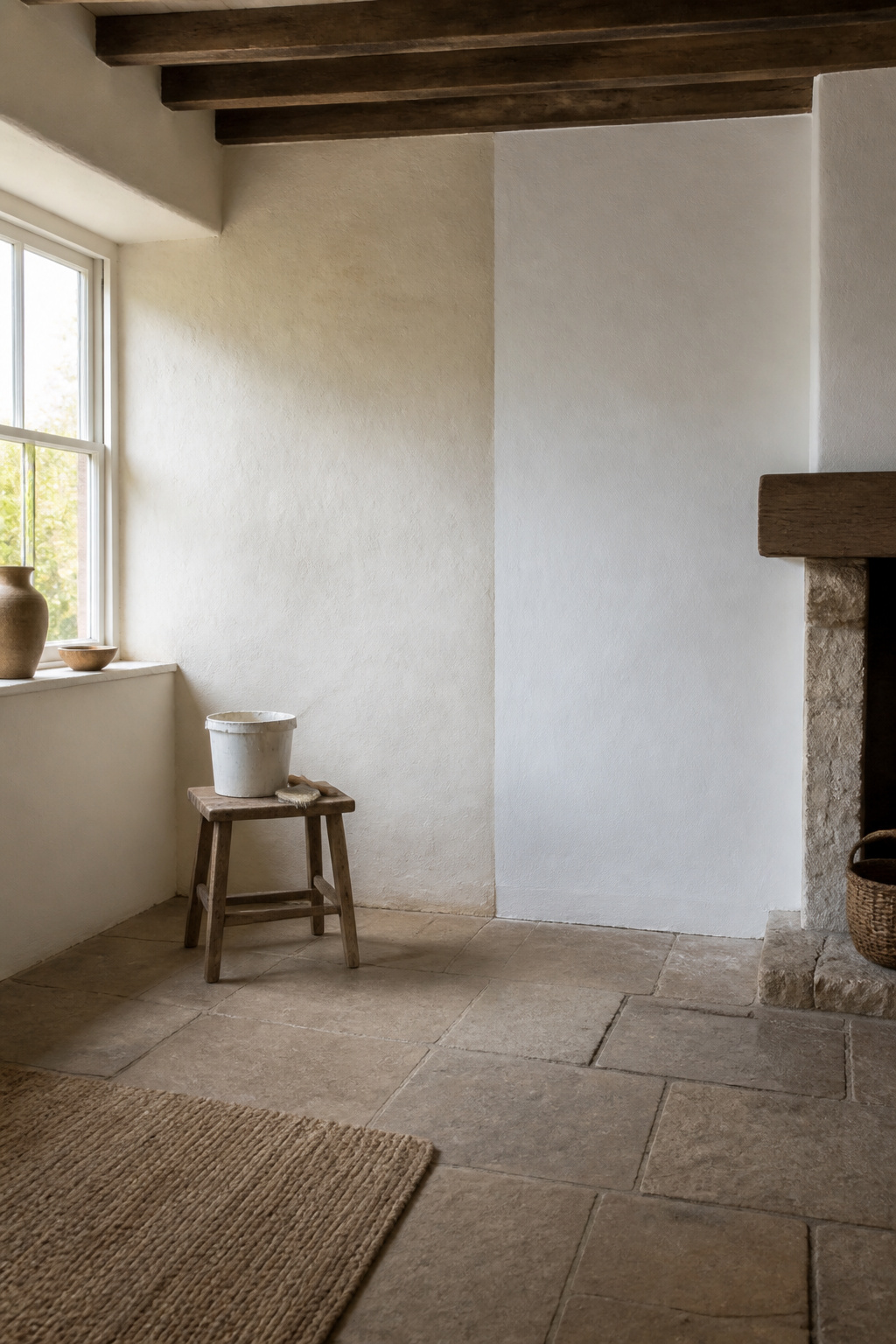 Comparison of limewash and whitewash durability on walls.