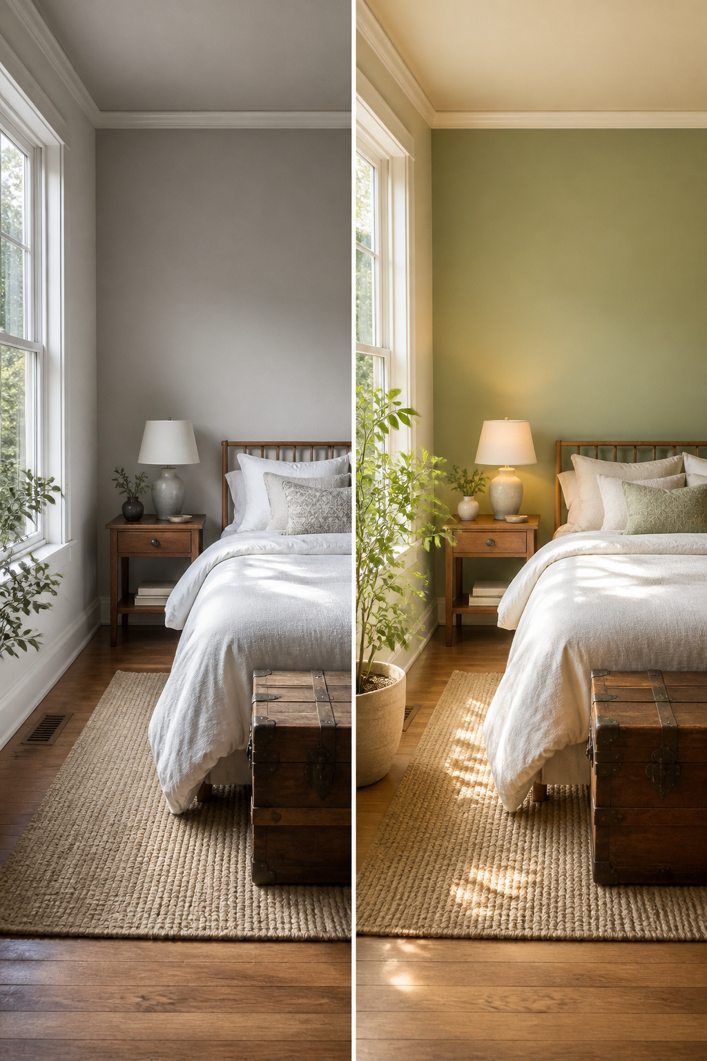 Liveable Green Paint: Sherwin-Williams Color and 6 Coordinating Alternatives 5 A wall painted in Soft Sage, showcasing its warm and inviting color.