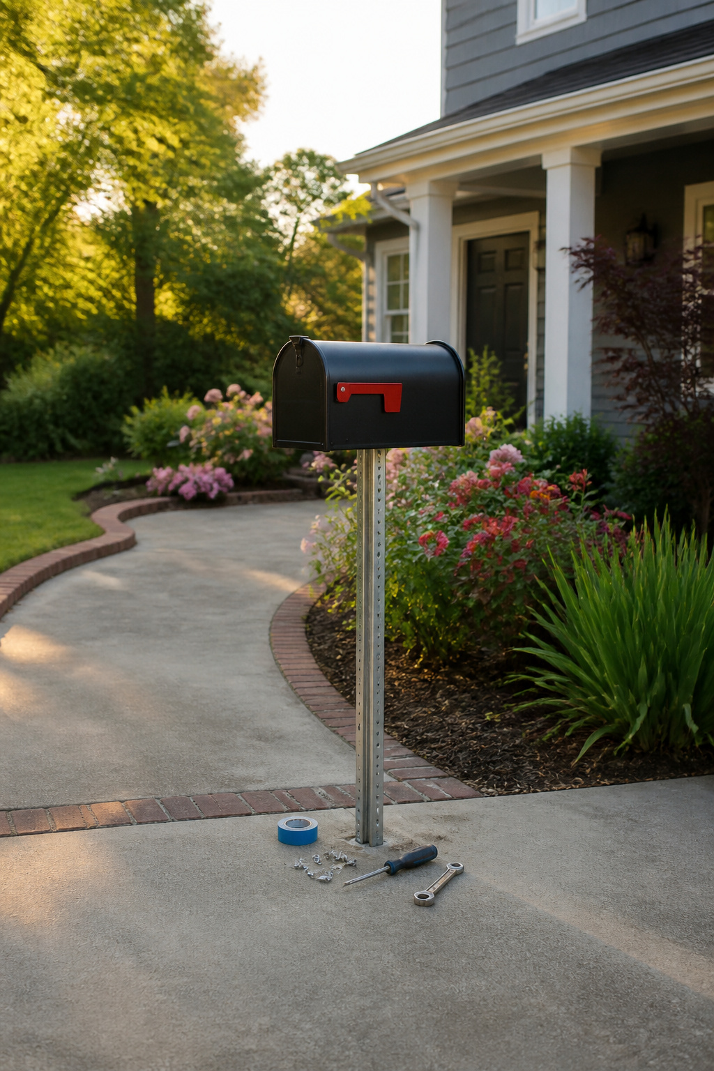 How to Paint a Metal Mailbox: 7 Steps for a Lasting Finish in 2026 7 A freshly painted mailbox being reattached to its post carefully.