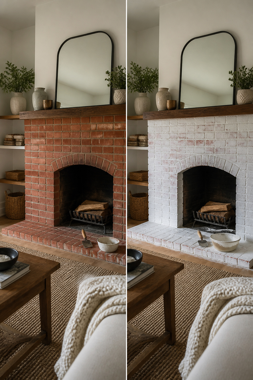 How to Paint a Red Brick Fireplace White in 6 Steps (2026) 10 Images showcasing different finishes for brick fireplaces, including whitewashing.