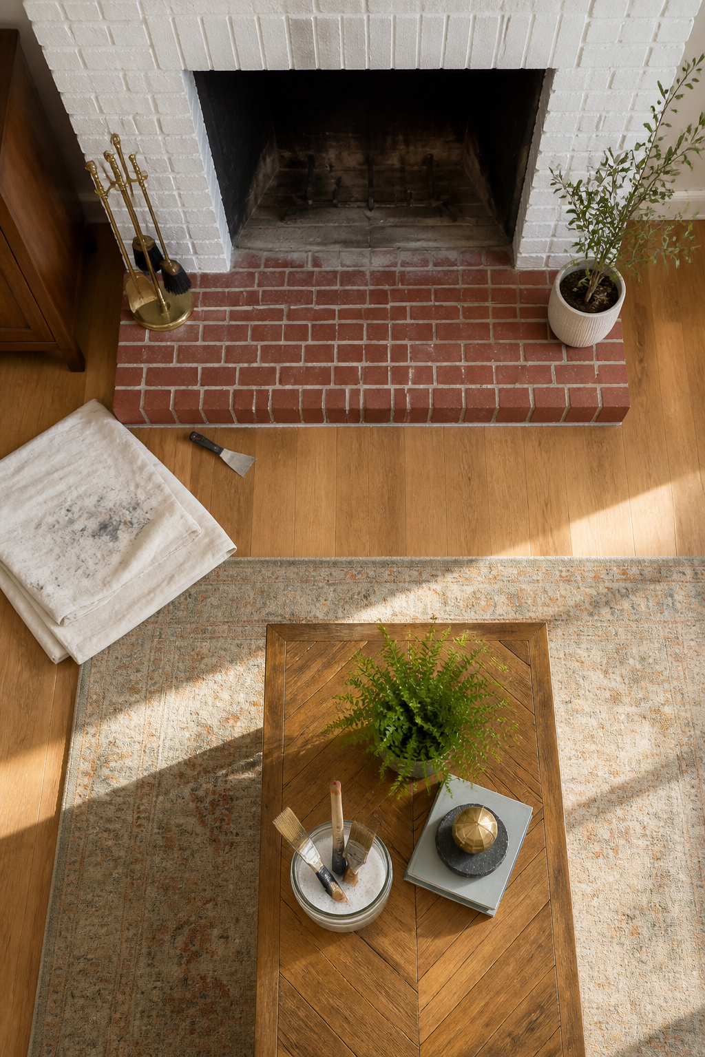 How to Paint a Red Brick Fireplace White in 6 Steps (2026) 6 A person washing paintbrushes in a sink with soap and cold water.