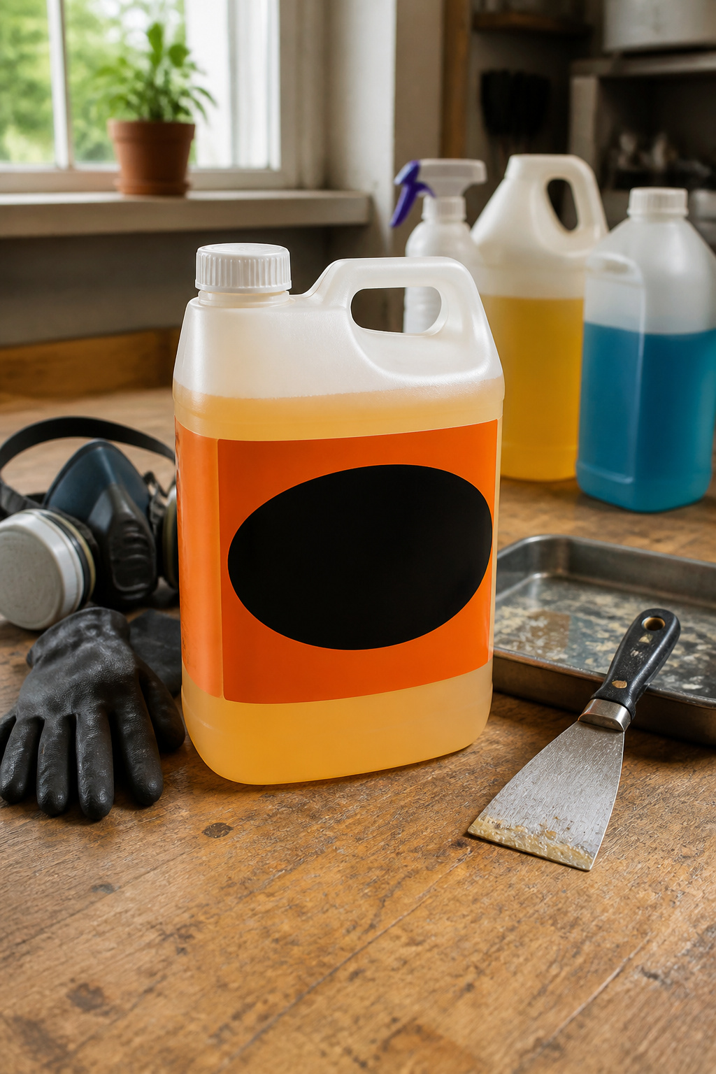 Sentinel 626 adhesive remover on a work surface.