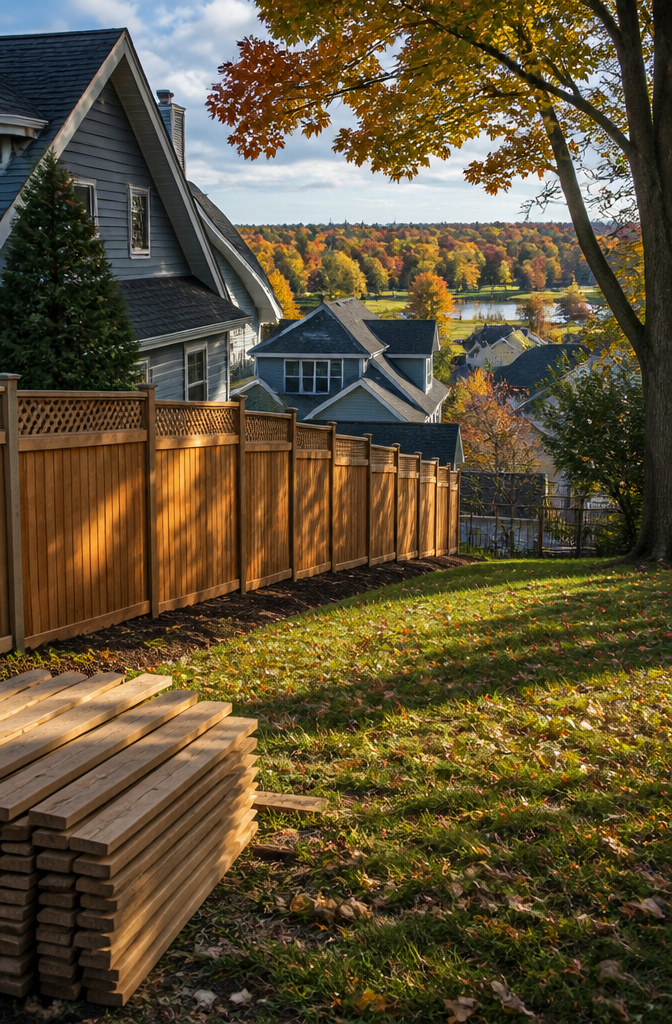 A map showing different regions with varying fence installation prices.
