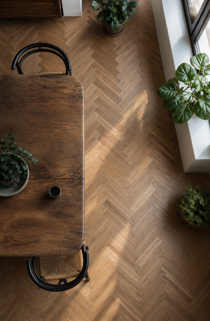 Different parquet patterns including herringbone and chevron designs.