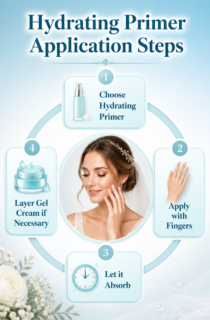 Lite Makeup Ideas for 2026: 10 Natural Looks to Try 12 Information image showing steps for applying hydrating primer.