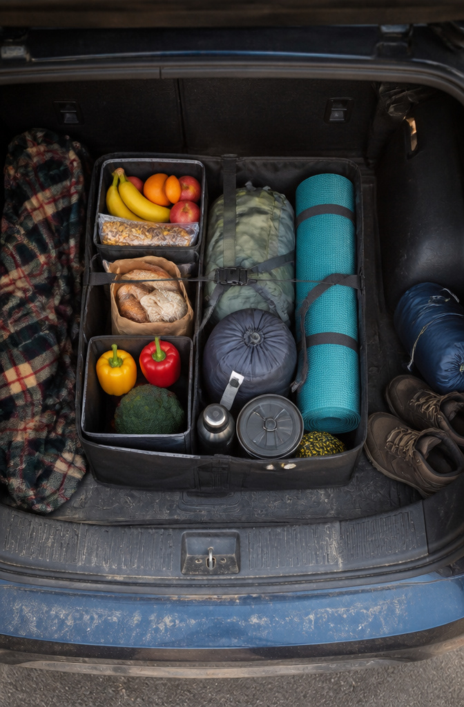 Car Must Haves Accessories: 10 Essentials for Every Vehicle 14 A trunk organizer filled with items for easy access and storage.