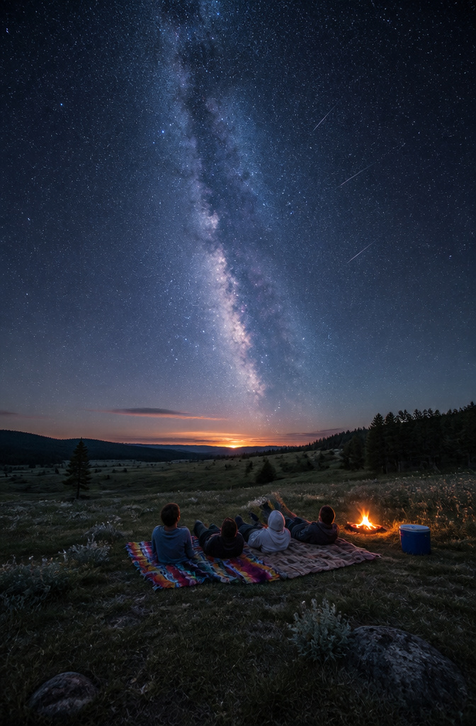 20 Summer Bucket List Ideas to Make 2026 Your Best Season 13 A dark sky filled with stars, ideal for watching a meteor shower.