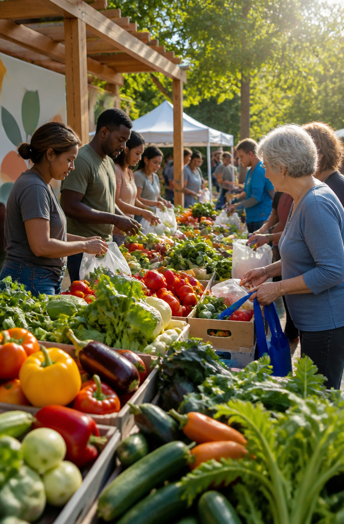 20 Summer Bucket List Ideas to Make 2026 Your Best Season 16 Volunteers sorting donated produce at an outdoor food pantry.