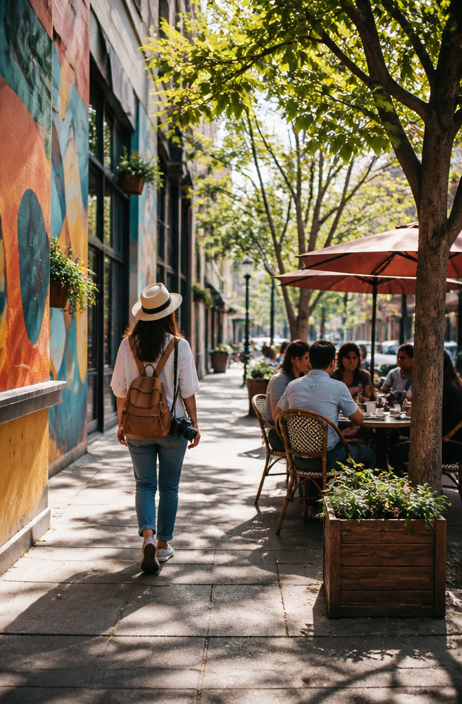 20 Summer Bucket List Ideas to Make 2026 Your Best Season 20 A person enjoying a walking tour in their own neighborhood.