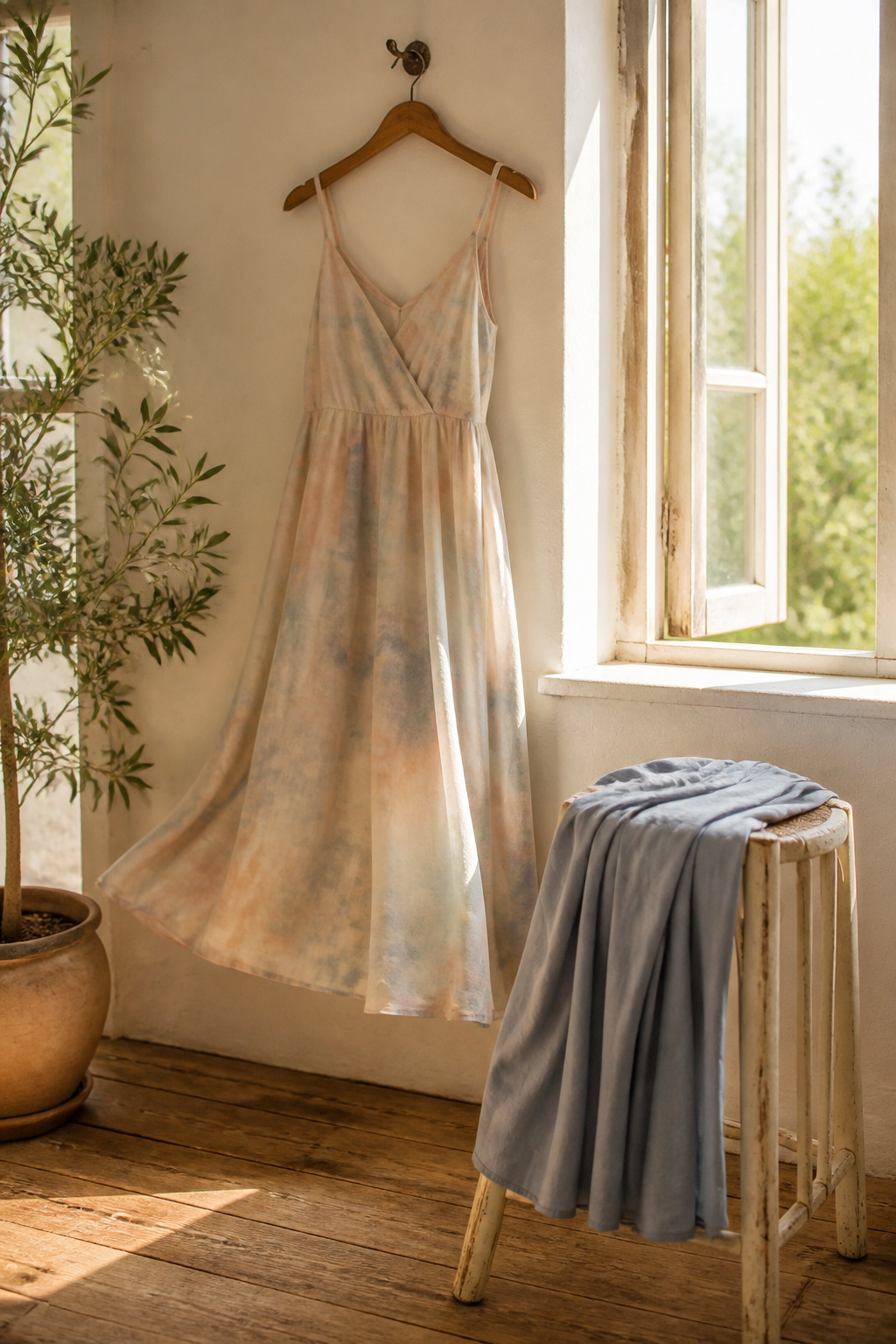 A casual sundress and a dressier style on display.