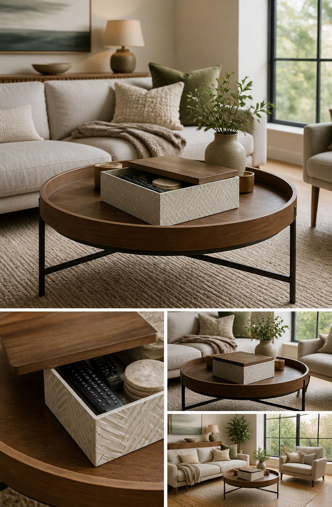 20 Small House Organization Ideas for a Tidier 2026 19 A lidded box on a coffee table for storage.