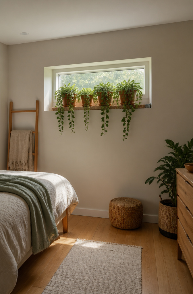 13 Small Window Cover Ideas for Every Budget and Space in 2026 14 Potted plants arranged on a deep shelf by a window.