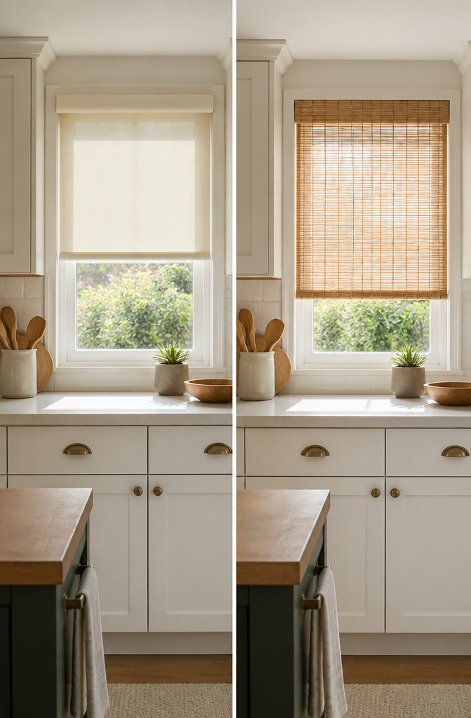 13 Small Window Cover Ideas for Every Budget and Space in 2026 4 Roller shades neatly cover a small bathroom window.