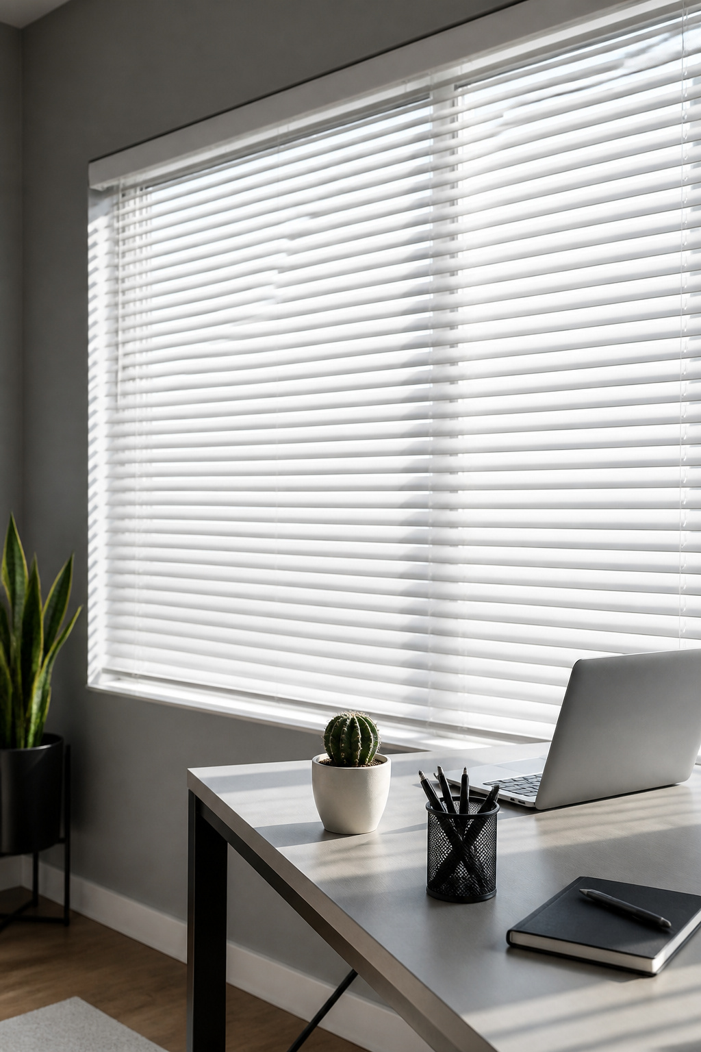 9 Blinds for Windows Ideas for Every Room in 2026 9 Thin stamped-aluminum slats stacked tightly in a bright room.