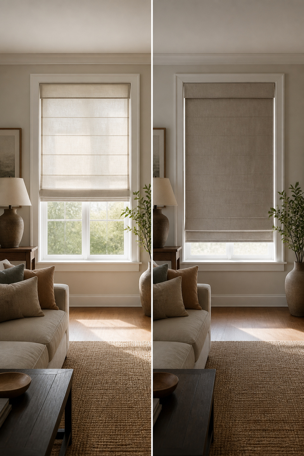 Fabric Window Shades: What to Know Before Buying for 2026 8 Different types of shade linings displayed for light control.