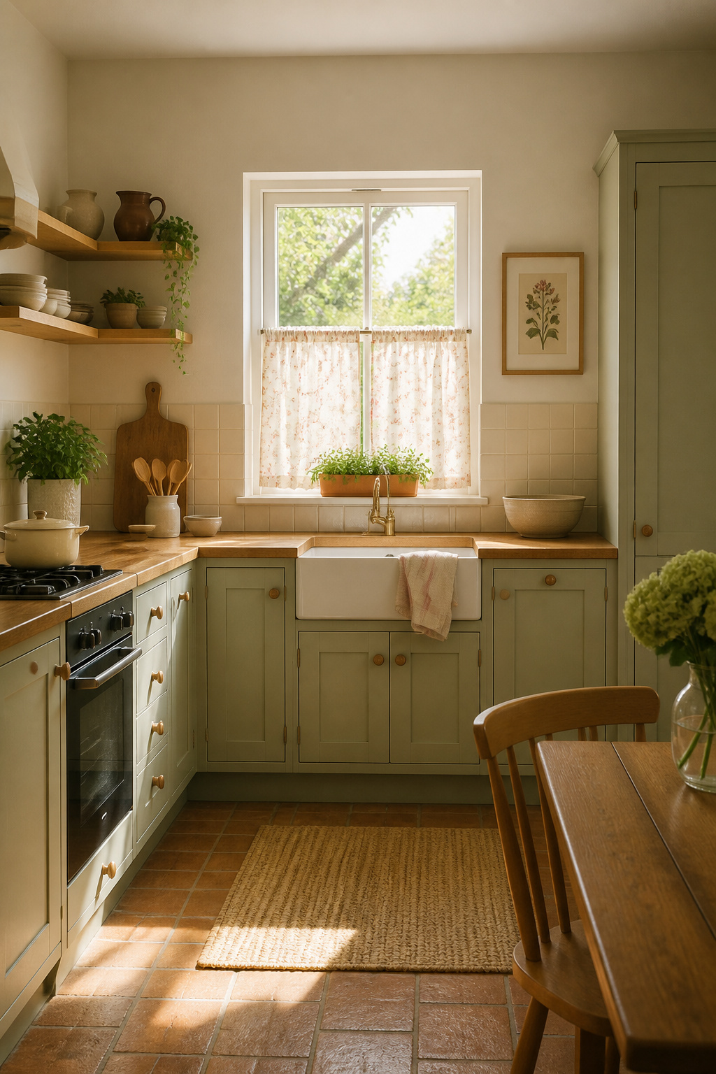 10 Small Window Ideas for 2026: Shades, Shutters & Curtains 8 Small window with café curtains covering the lower half.