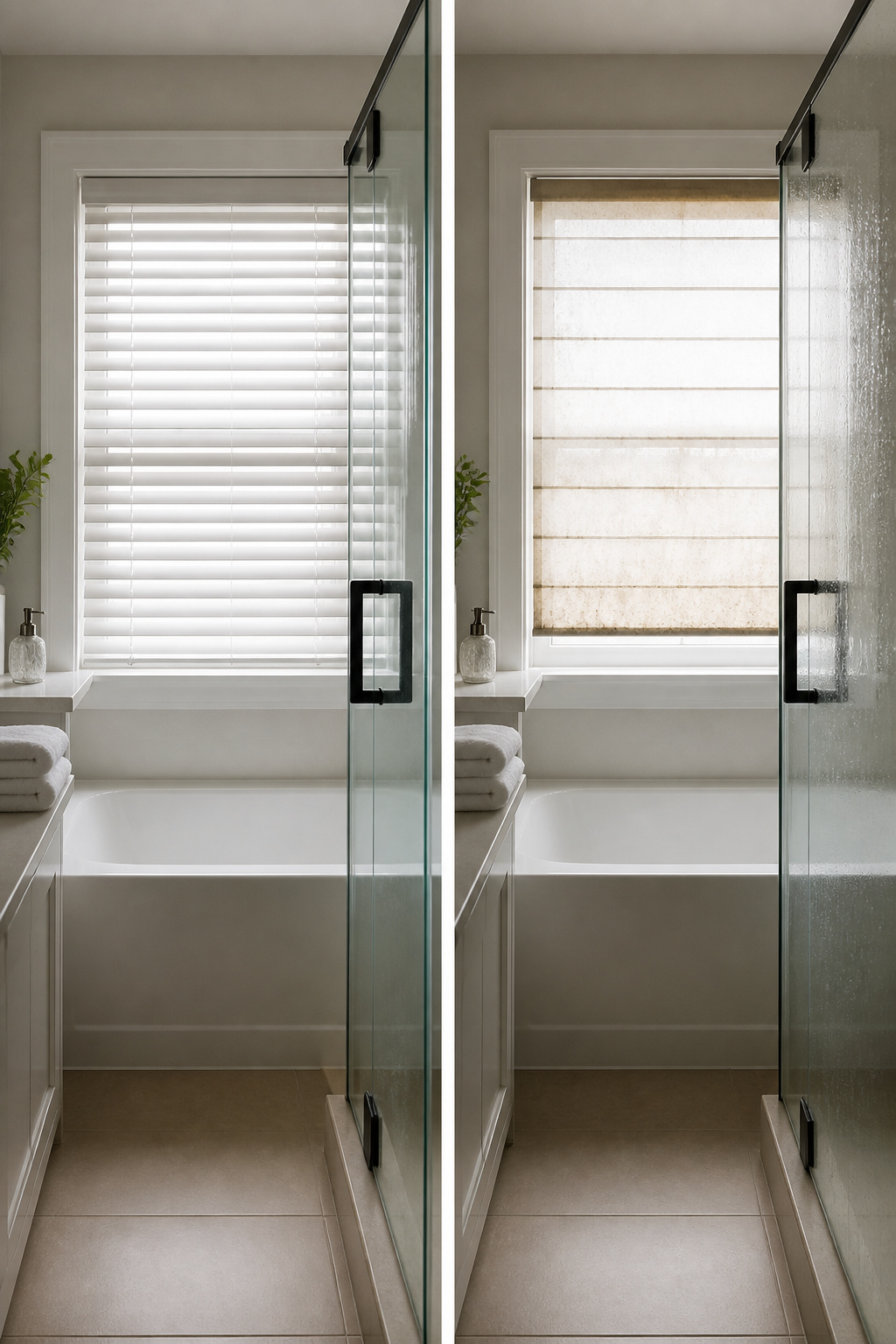 12 Small Window Privacy Ideas: Blinds, Shades, Film & More 13 Comparison of moisture-resistant window treatments.