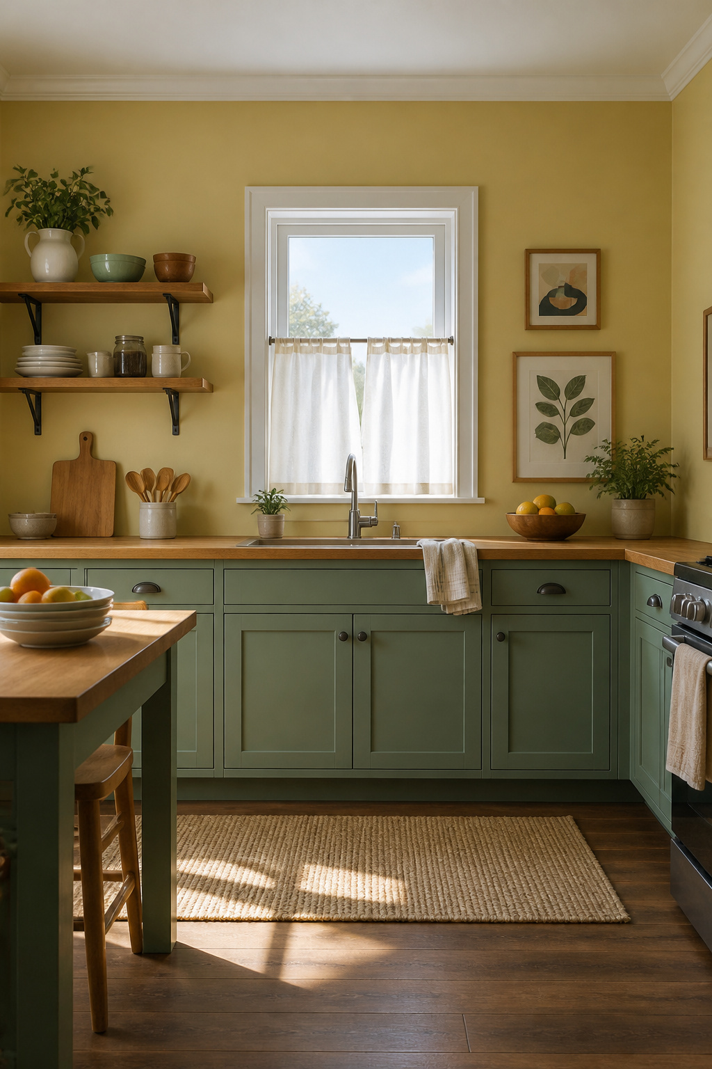 12 Small Window Privacy Ideas: Blinds, Shades, Film & More 8 Cafe curtains covering the lower half of a small window.