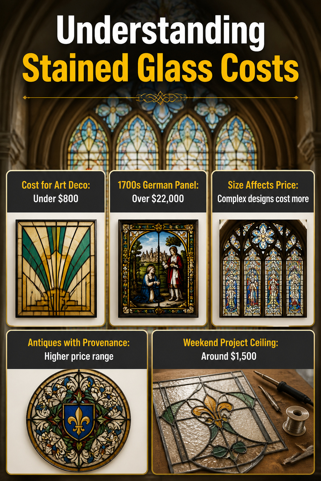 Understanding the costs associated with stained glass windows and their craftsmanship.
