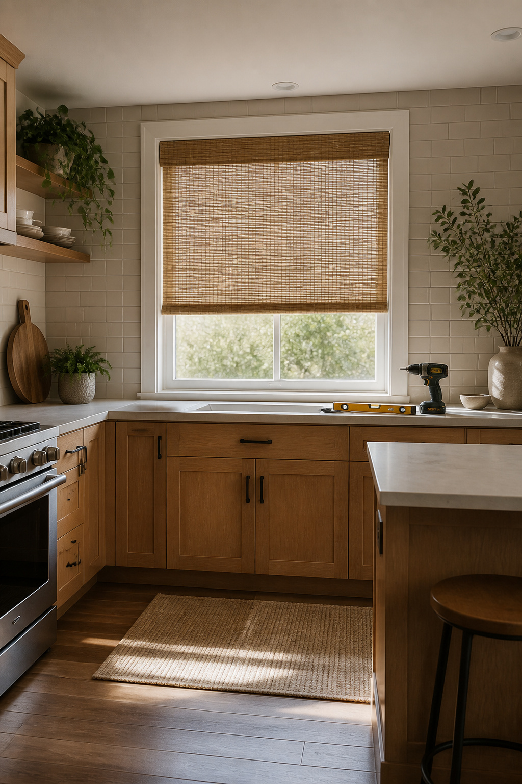 How to Make DIY Window Blinds: A 6-Step Guide for 2026 5 Brackets being installed on a wall in preparation for a window shade.