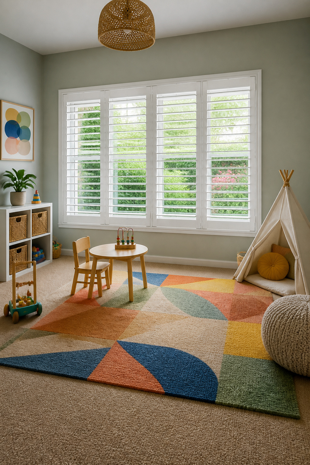 Wood Window Shutters: Interior and Exterior Materials 7 Vinyl shutters positioned in a bathroom setting.