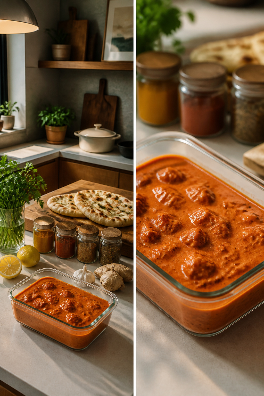 Butter Chicken Recipe with Heavy Cream and Coconut Options 8 Bowl of butter chicken sauce ready for storage.