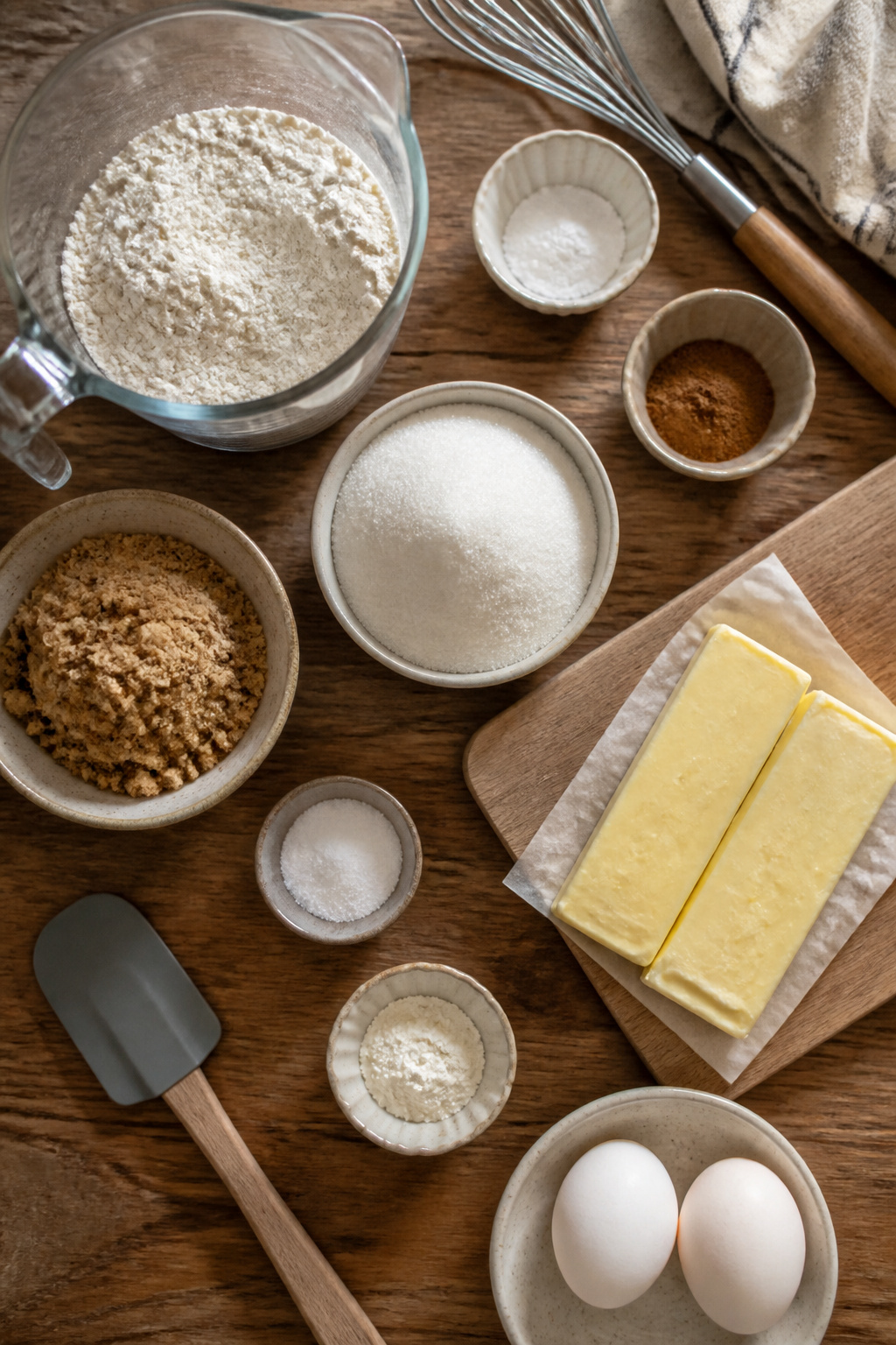 Classic Snickerdoodle Recipe: Soft, Chewy, and Simple 2 Ingredients for snickerdoodles: flour, sugar, butter, eggs, cream of tartar, baking soda, salt.