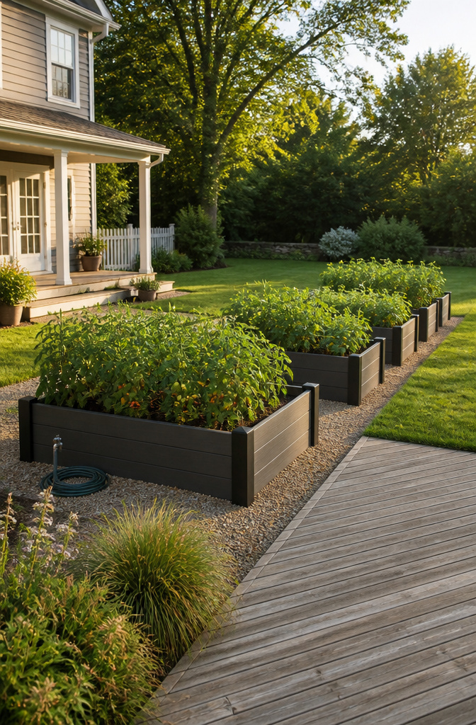 Image of a garden area analyzed for sunlight exposure.