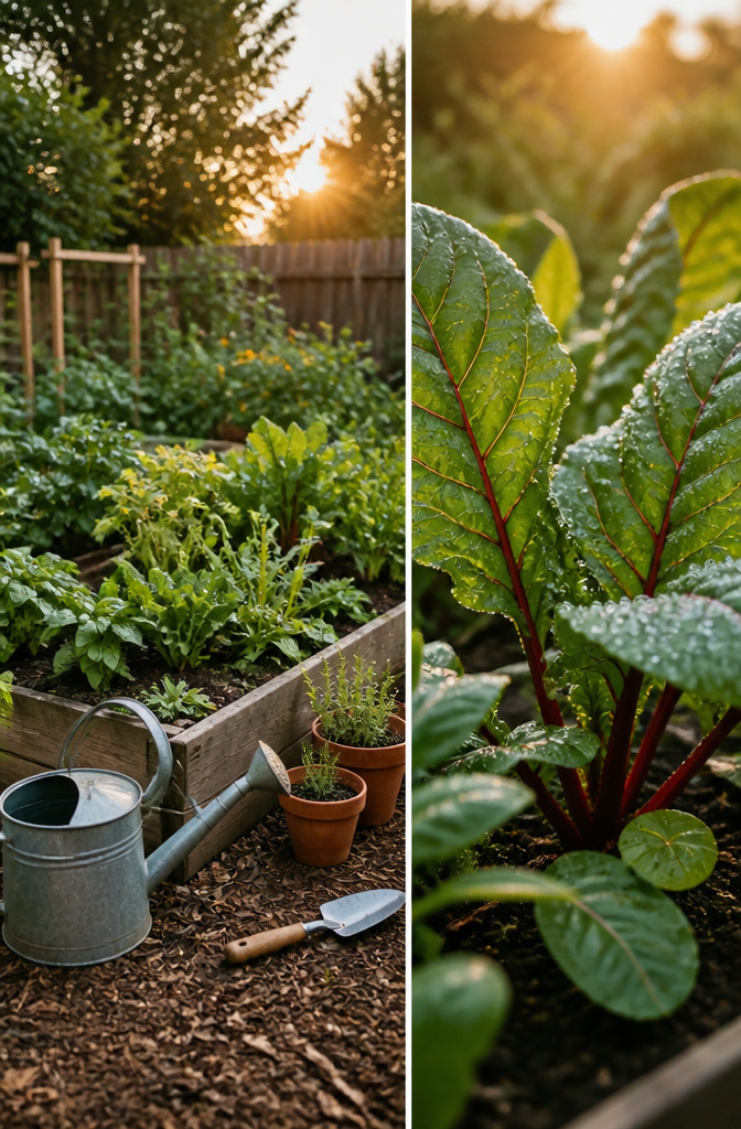 Containers in a garden needing frequent watering to stay hydrated.