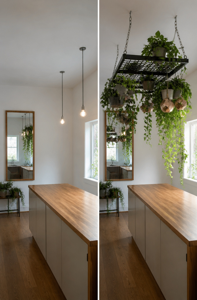 A shallow cabinet with a mirror mounted on a wall in a small room.