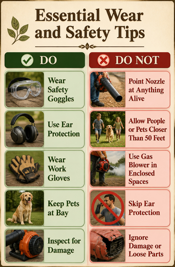 Safety goggles, ear protection, and gloves displayed on a table.