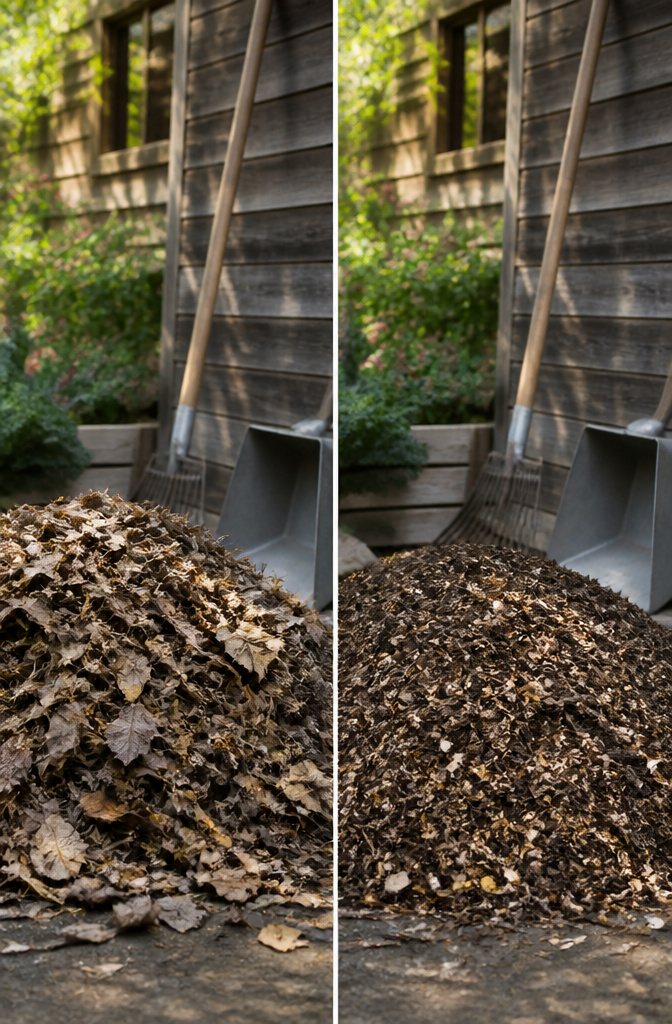 A comparison of different types of leaves for mulching.