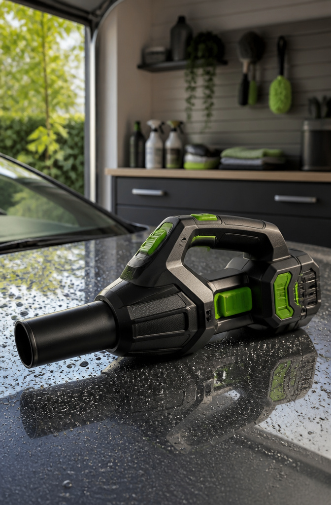 Best Leaf Blower for Car Drying 2026: 10 Options Ranked 1 EGO 765 CFM leaf blower drying a car hood.