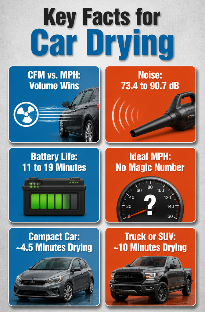 Best Leaf Blower for Car Drying 2026: 10 Options Ranked 12 Information graphic on key facts for car drying.
