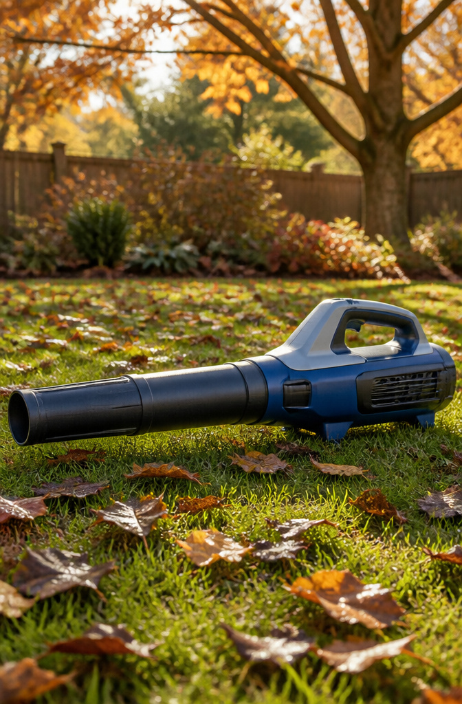 Ego Power+ 650 CFM leaf blower on a table.