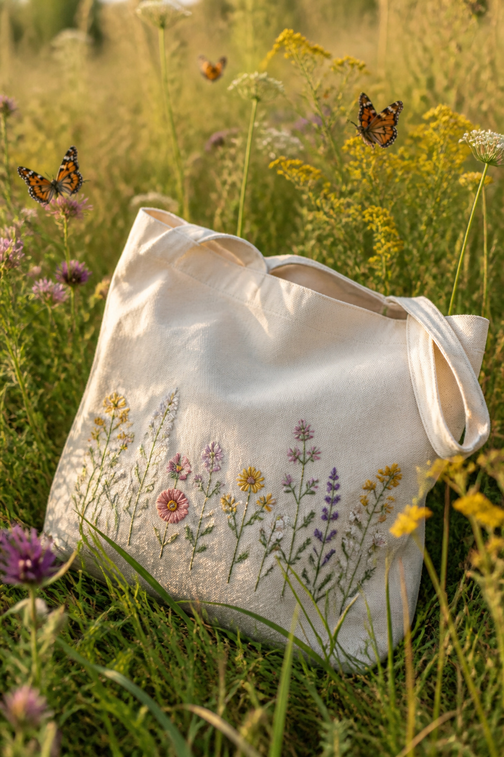 Middle Names for Adalyn: 40 Ideas That Flow 14 A bag with the name Adalyn June rests in a flower-filled meadow.