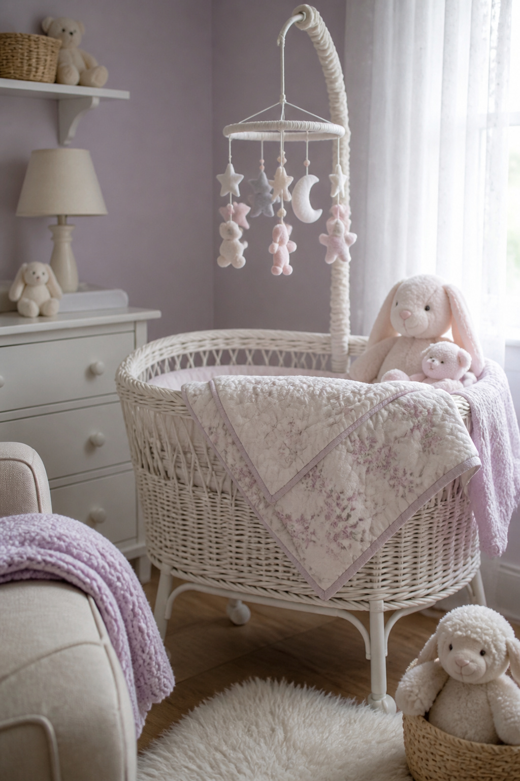 Middle Names for Adalyn: 40 Ideas That Flow 1 A quilt with the name Adalyn Rose in a softly lit nursery.