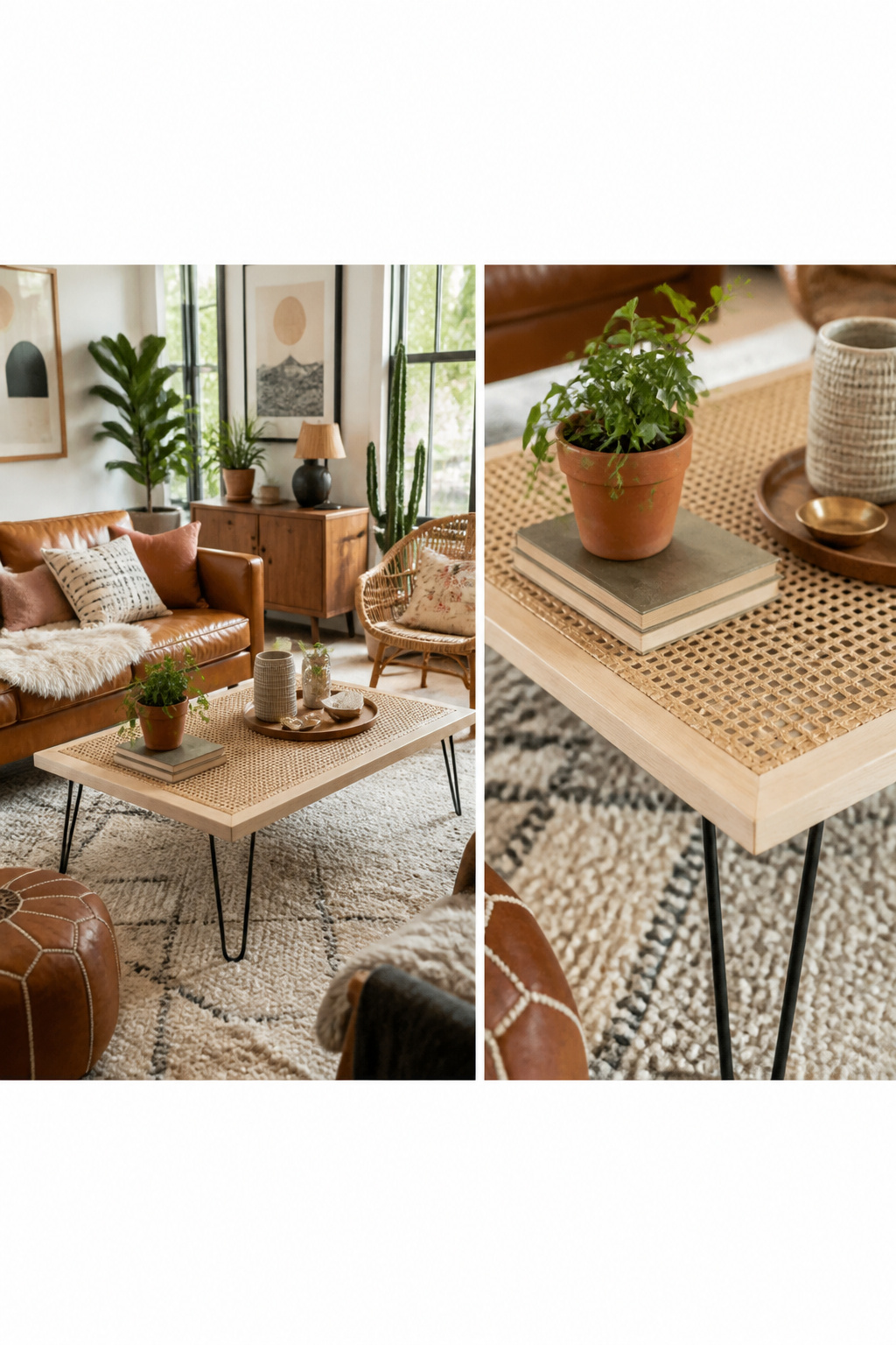 30 DIY Bohemian Decorating Ideas for Every Room in 2026 26 A modified IKEA LACK table with cane webbing for decor.