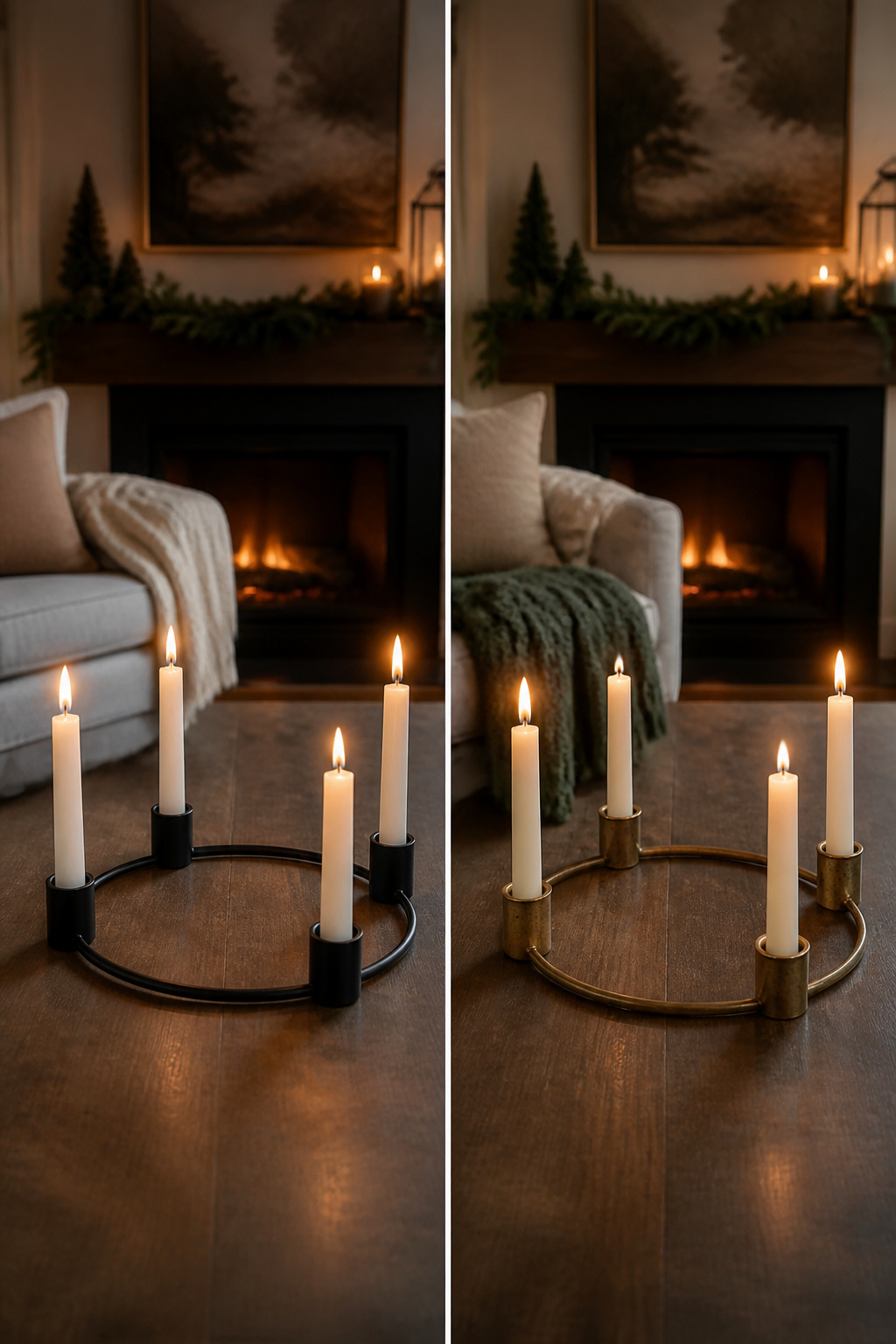 DIY Advent Candle Holder Ideas for 2026: Wreaths, Spirals and Displays 7 Candles lit in a wreath, emphasizing safety tips.