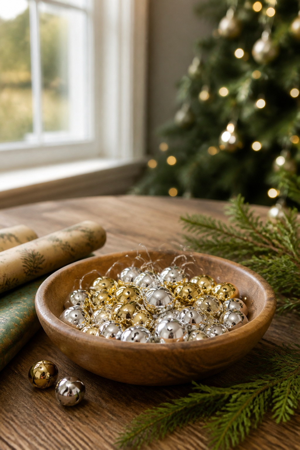 40 DIY Christmas Ornaments to Make in 2026 17 Small jingle bells displayed in a wooden bowl.