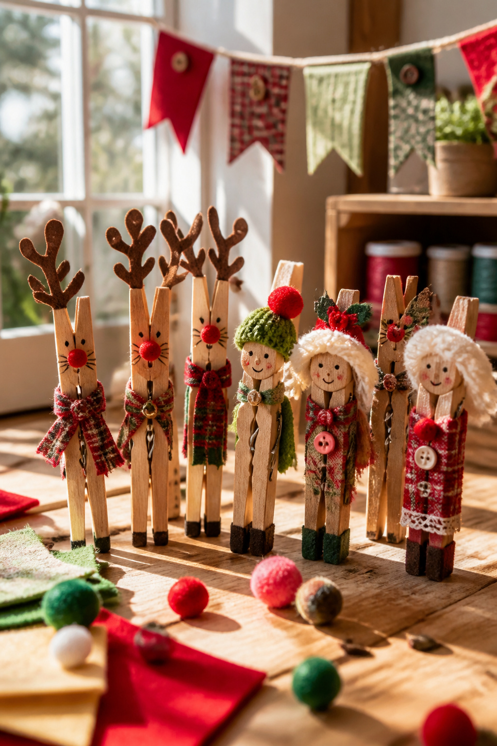 40 DIY Christmas Ornaments to Make in 2026 20 Spring clothespins decorated for Christmas.