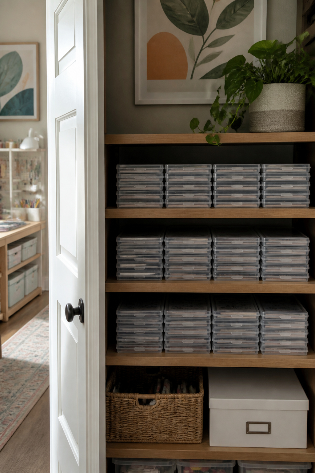 Rubber Stamp Storage: How to Organize and Protect Your Collection 2 Stacked 4x6 photo storage boxes labeled by theme, containing rubber stamps.