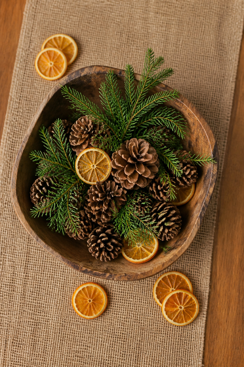 15 Simple Christmas Decorating Ideas for a Cozy 2026 Holiday 16 Pine cones and greenery arranged for holiday decorating.