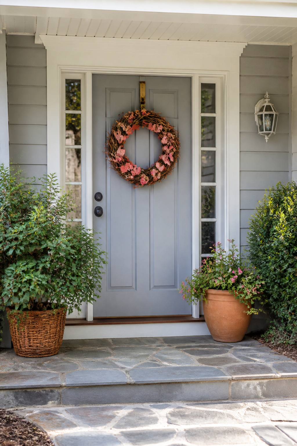 10 Simple Valentine Decorations Ideas for 2026 9 Grapevine wreath decorated with dried roses and paper hearts.